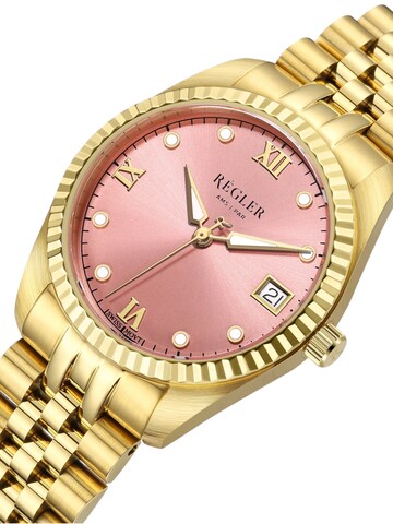 Régler Zegarek analogowy 'Régler Liberté Steel Gold - Blush' w kolorze złoty