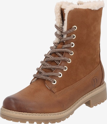 Palado Lace-Up Ankle Boots 'Olib' in Brown: front