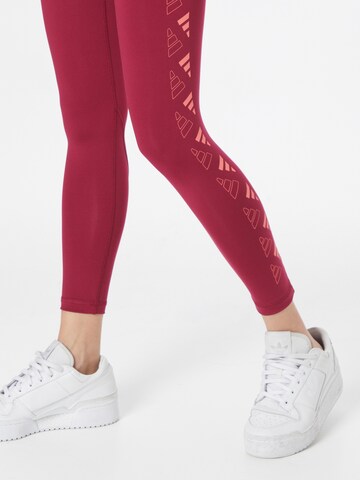 ADIDAS PERFORMANCE Skinny Sportbroek in Rood