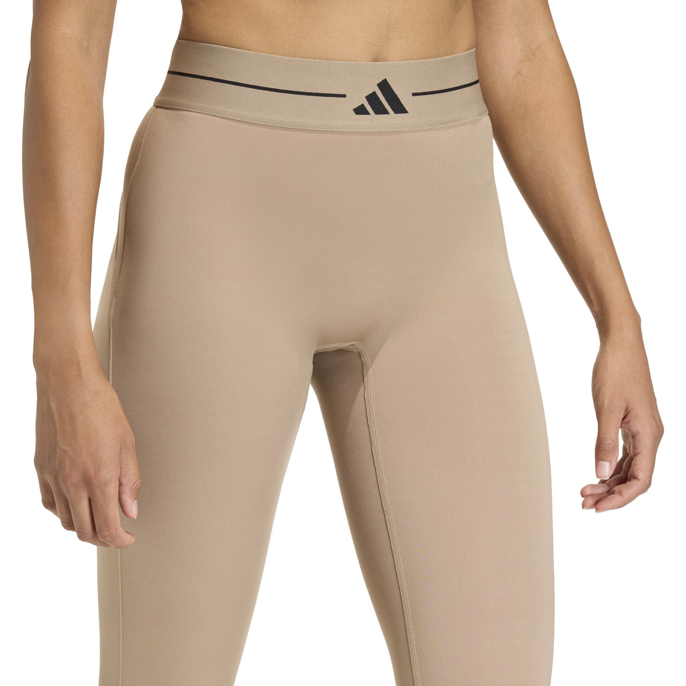 ADIDAS PERFORMANCE Skinny Workout Pants 'Hyg' in Beige