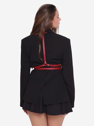 Haute Cuir - Cinturón 'Slim Double Belt Harness' en rojo