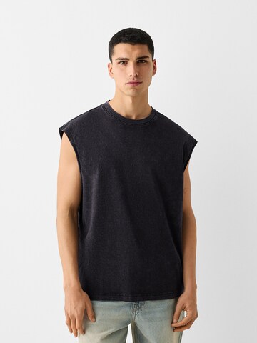 T-Shirt Bershka en noir : devant