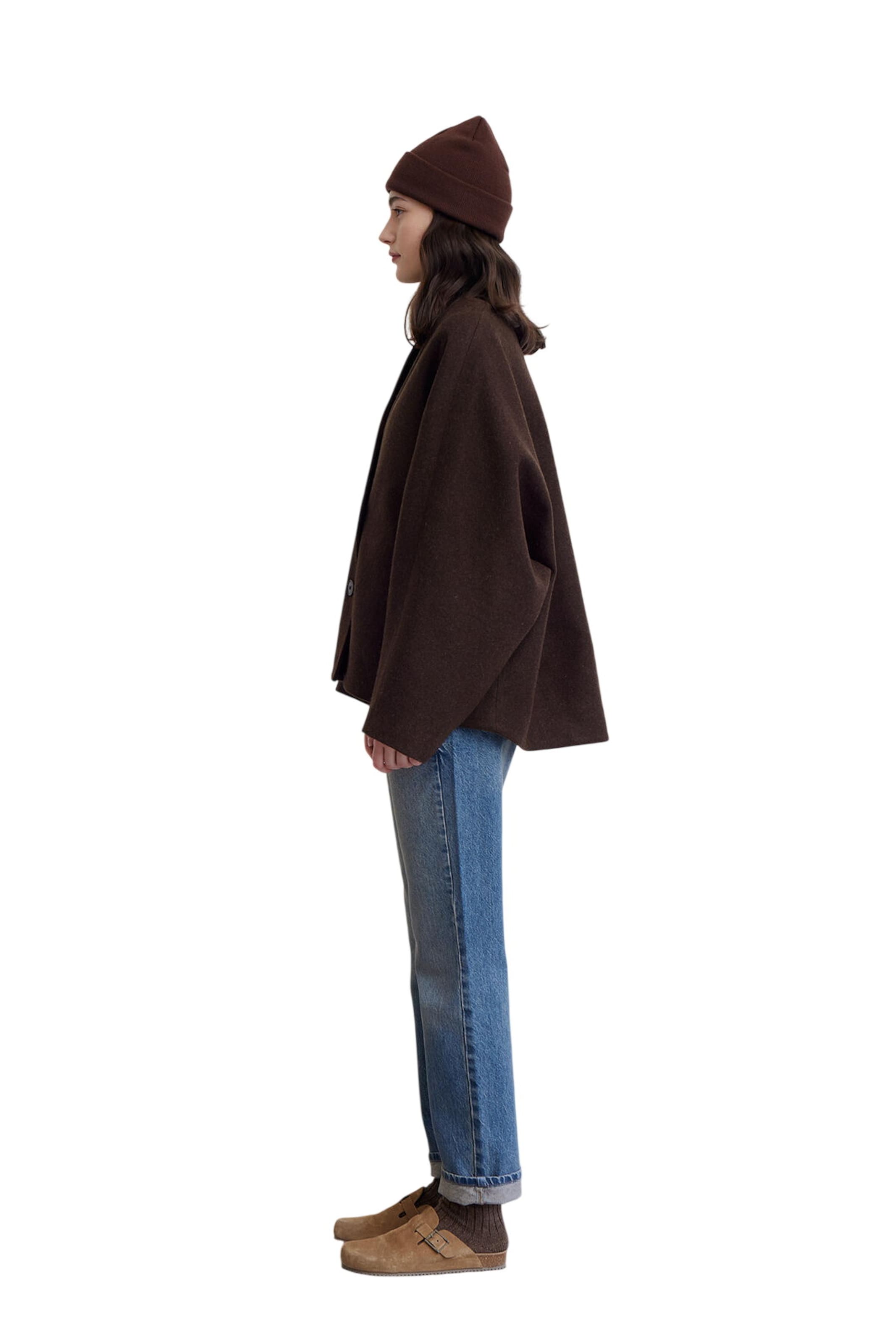 MANUKA Between-Season Jacket in Brown