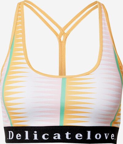 DELICATELOVE Sport-BH 'Shiva Ikat' in gelb / rosa / schwarz / weiß, Produktansicht