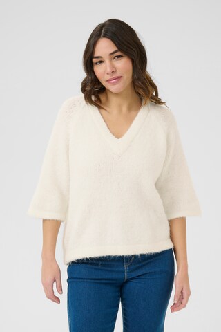 Kaffe Pullover 'KAEmilie' i hvid: forside