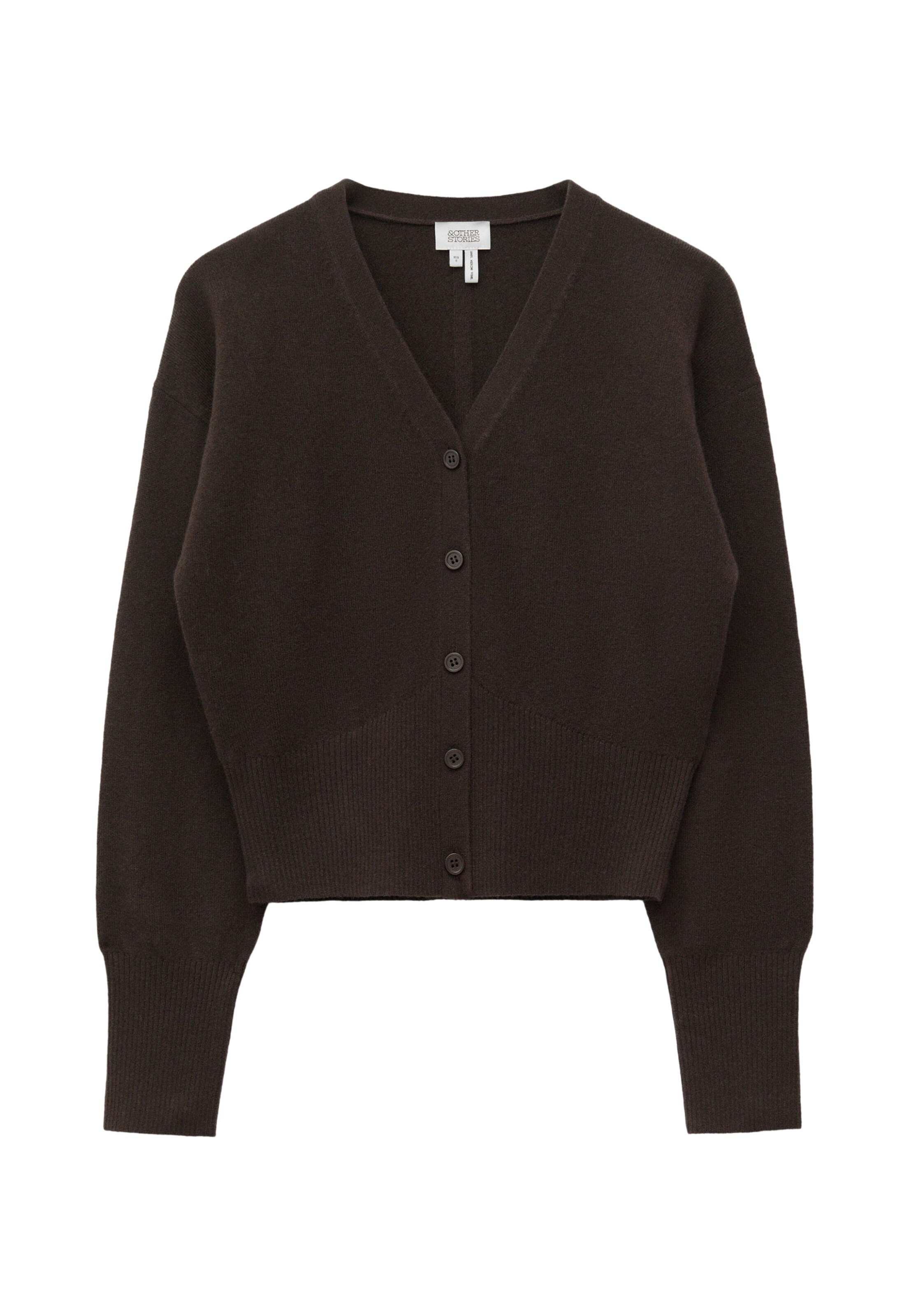 & Other Stories Gebreid vest in Bruin: voorkant