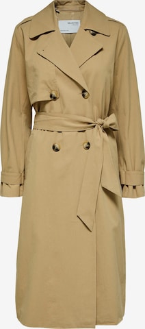 SELECTED FEMME Between-Seasons Coat 'SIA' in Brown: front