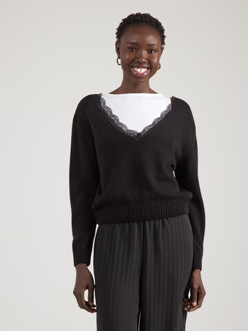 ABOUT YOU Pulóver 'Iliana' - fekete: elől
