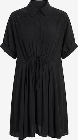 faina - Vestido camisero 'Glow' en negro: frente
