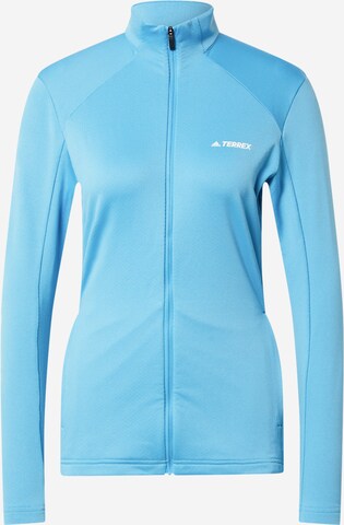 ADIDAS PERFORMANCE Αθλητική ζακέτα φούτερ σε μπλε: μπροστά