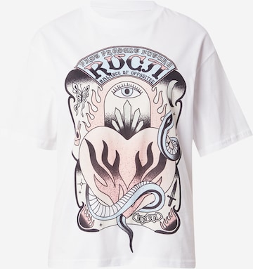 RVCA Shirt 'BURNING' in Wit: voorkant