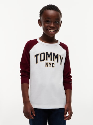 balta TOMMY HILFIGER Marškinėliai 'VARSITY': priekis