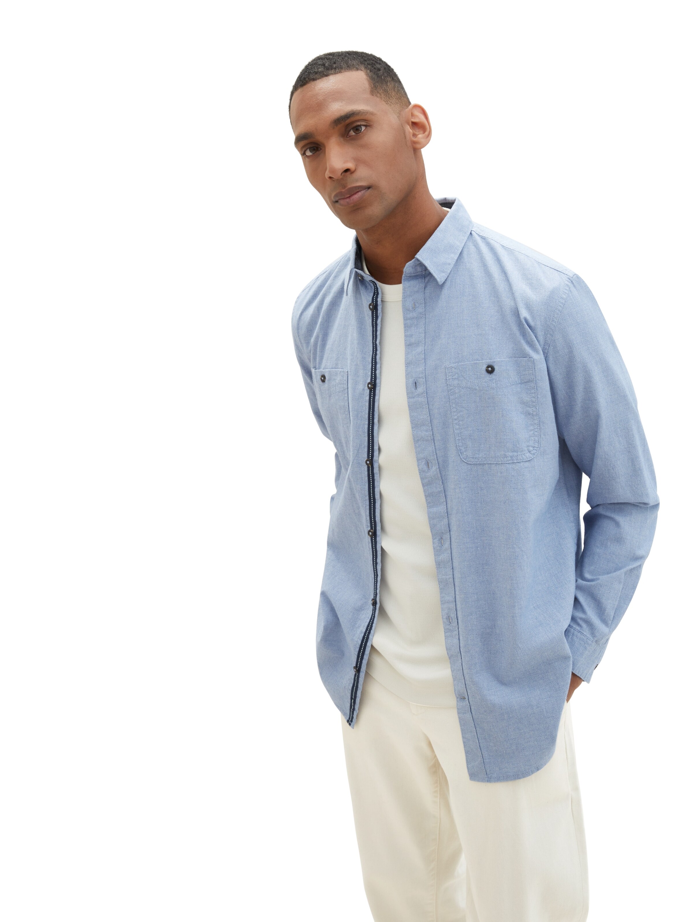 TOM TAILOR Regular fit Overhemd in Blauw