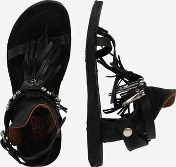 A.S.98 T-Bar Sandals 'Ramos' in Black