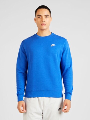 Nike Sportswear Tavaline suurus Dressipluus 'Club Fleece', värv sinine: eest vaates