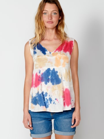 KOROSHI - Blusa em mistura de cores: frente