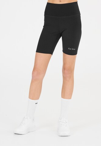 Les'Arcs Slim fit Sports trousers 'Aderler' in Black: front