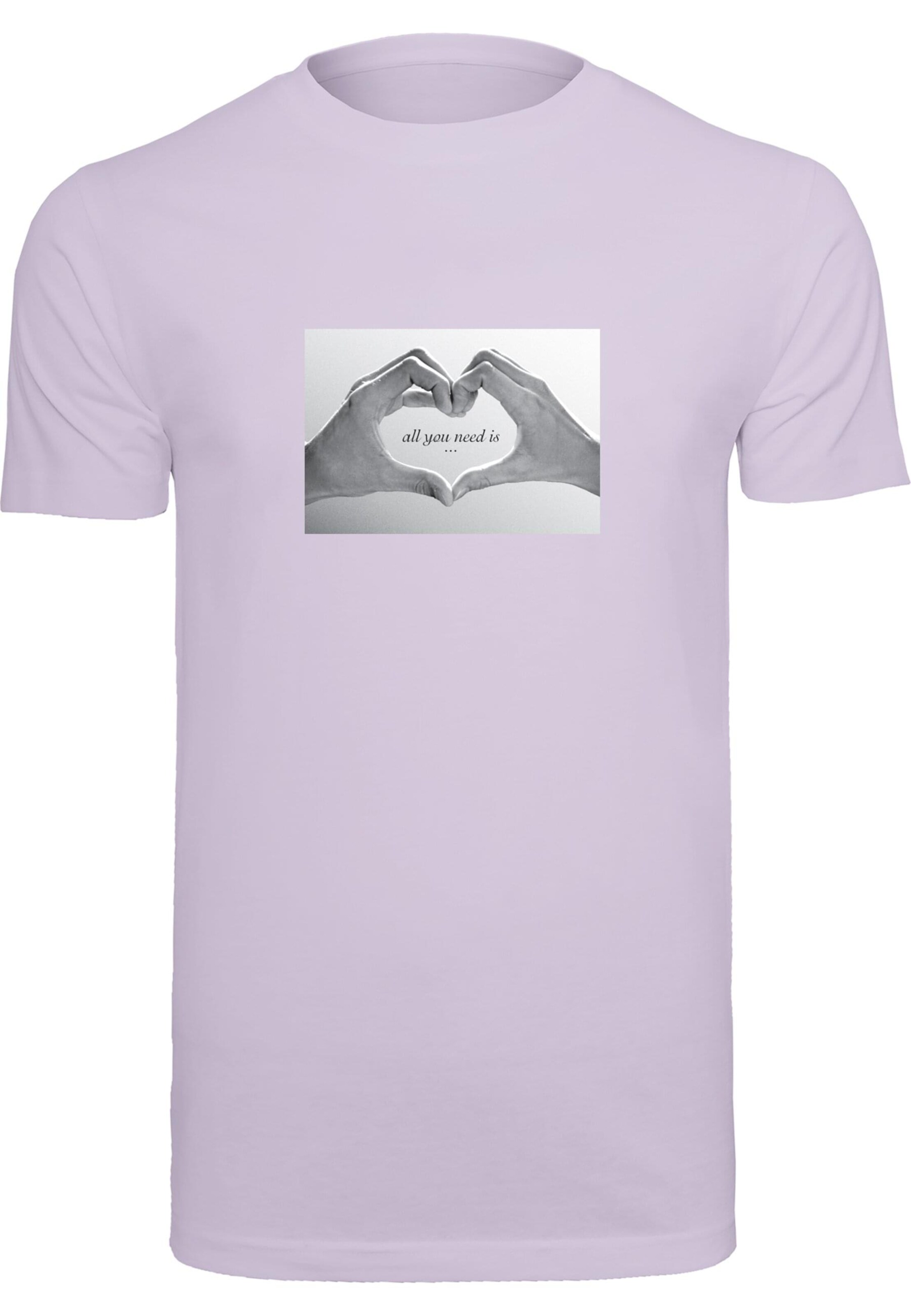 Mister Tee Shirt 'Love SIgn' in Lila: voorkant