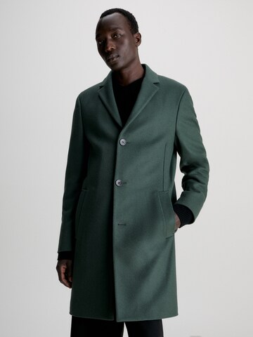 Calvin Klein Between-Seasons Coat in Green: front