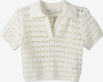 Bershka Sweater in Beige: front