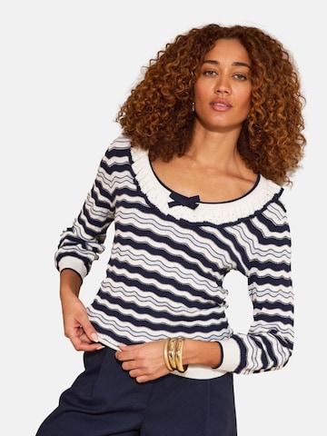 Pull-over love & roses en bleu : devant