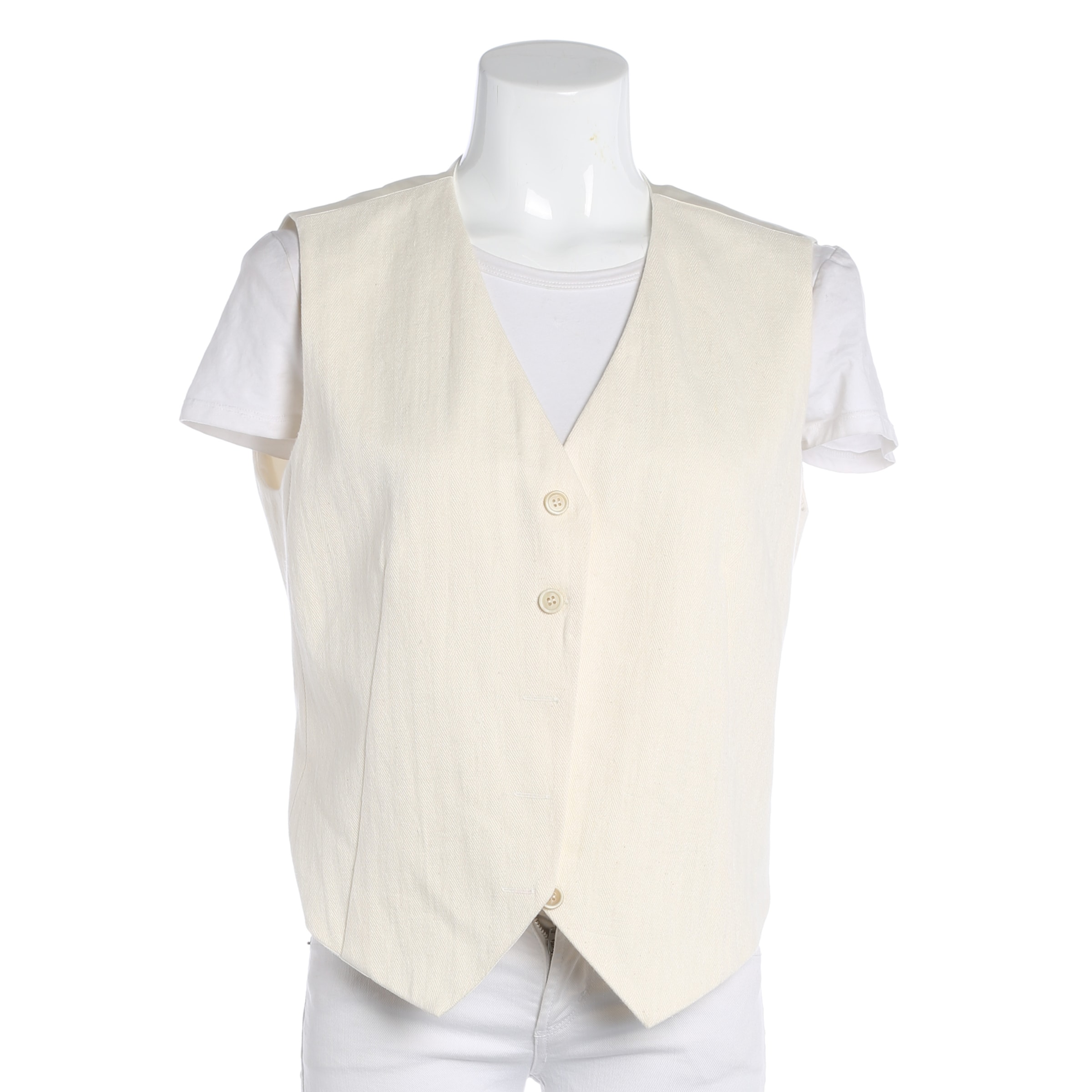 Brunello Cucinelli Weste XXL in Weiß: Vorderseite