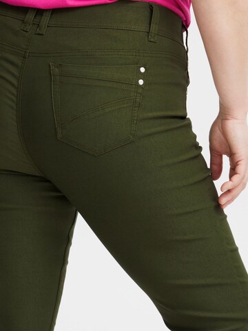 Fransa Curve Skinny Broek 'Zalin' in Groen