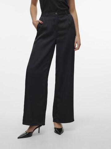 VERO MODA Wide leg Broek 'Lovie' in Zwart: voorkant