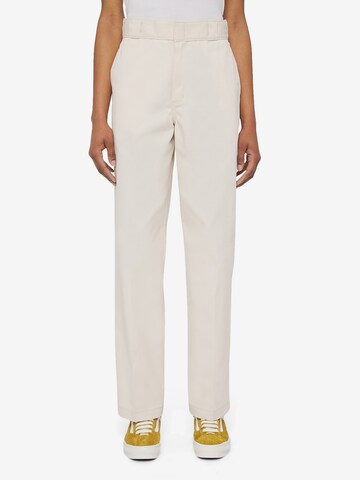 Regular Pantalon à plis '874' DICKIES en blanc : devant