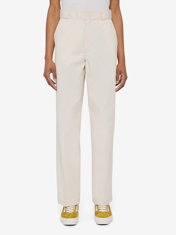 DICKIES Regular Pleated Pants '874' in White: front