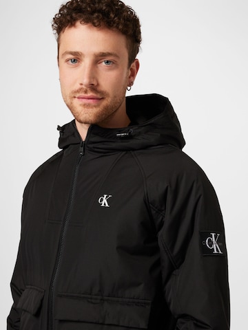 Calvin Klein Jeans Демисезонная куртка 'Harrington' в Черный