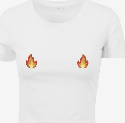 Merchcode T-Shirt in gelb / orange / rot / weiß, Produktansicht