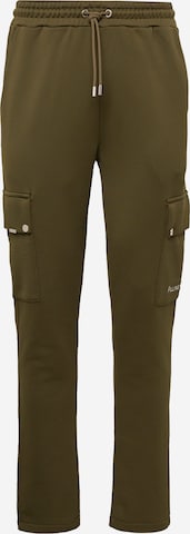 Filling Pieces Regular Trousers in Green: front