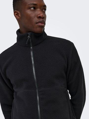 Only & Sons - Casaco de velo 'ONSJason' em preto