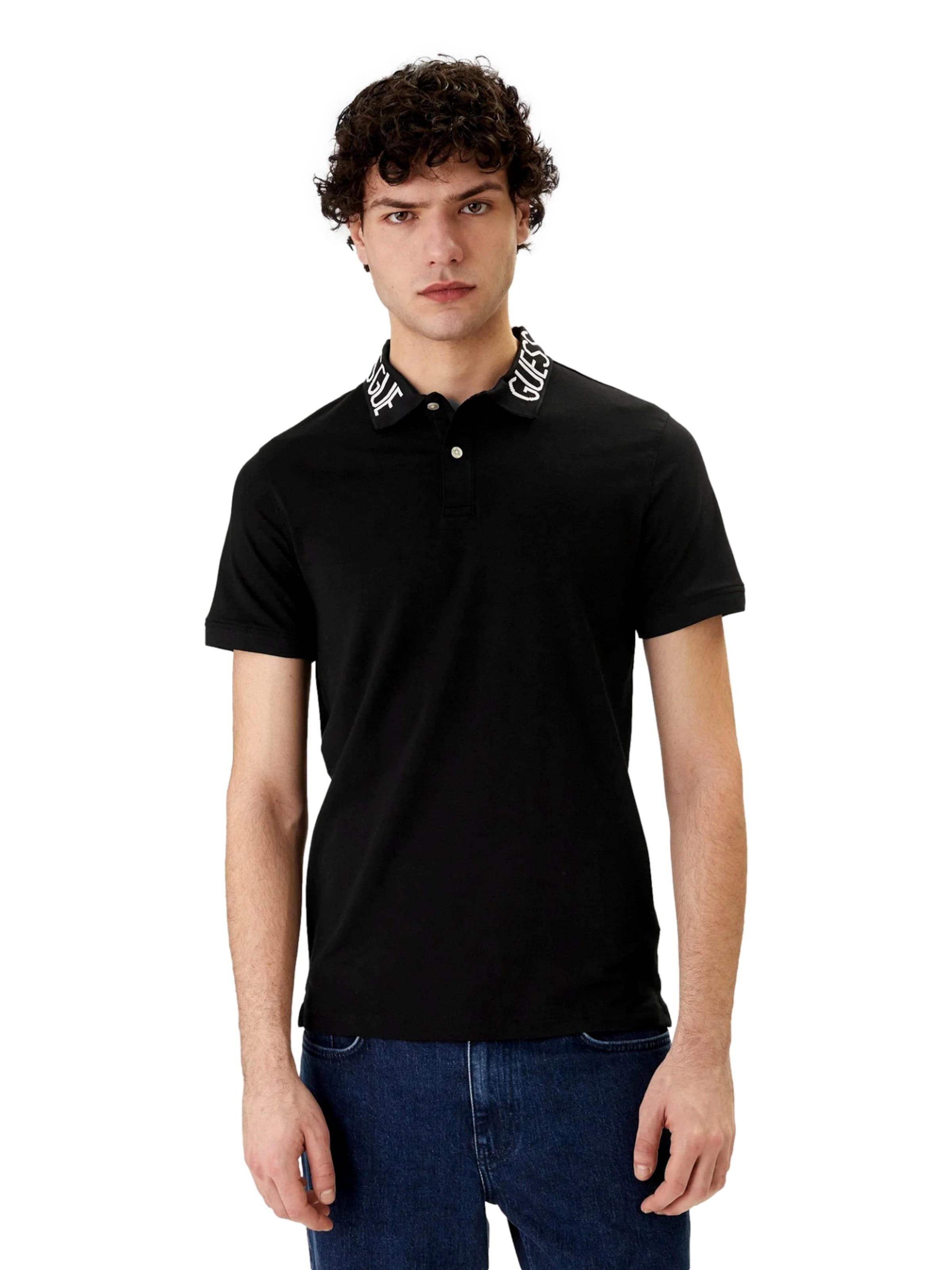 GUESS Bluser & t-shirts 'Nolan' i sort: forside