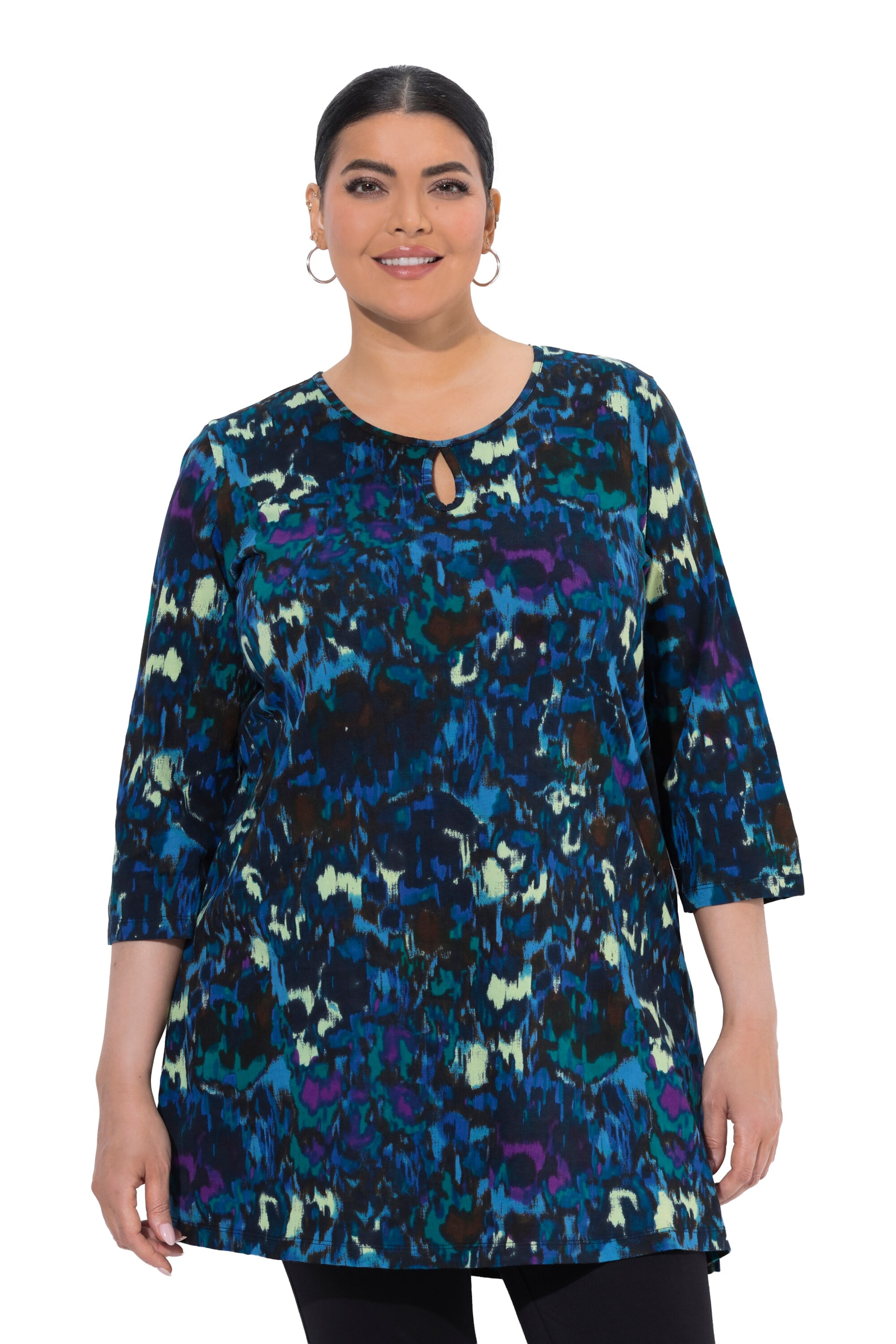 Ulla Popken Shirt in Blauw: voorkant