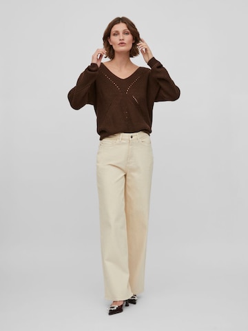 VILA Wide Leg Farkut värissä beige