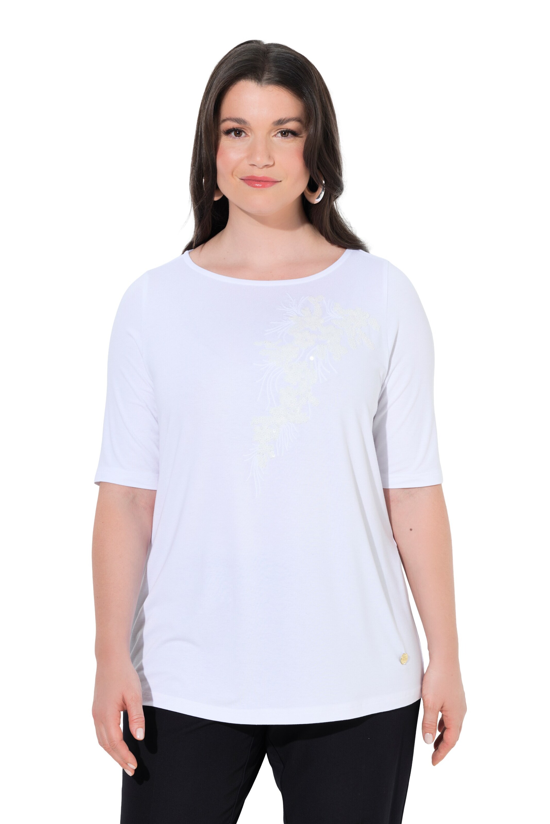 Ulla Popken Shirt in Weiß: Vorderseite