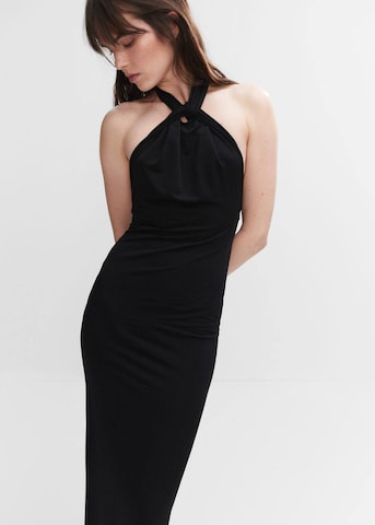 MANGO Вечерна рокля 'Filame' в черно