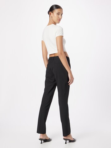 MORE & MORE Tapered Trousers with creases 'Hedy' in Black