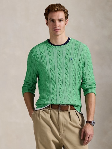 Polo Ralph Lauren Regular fit Пуловер 'DRIVER' в зелено: отпред