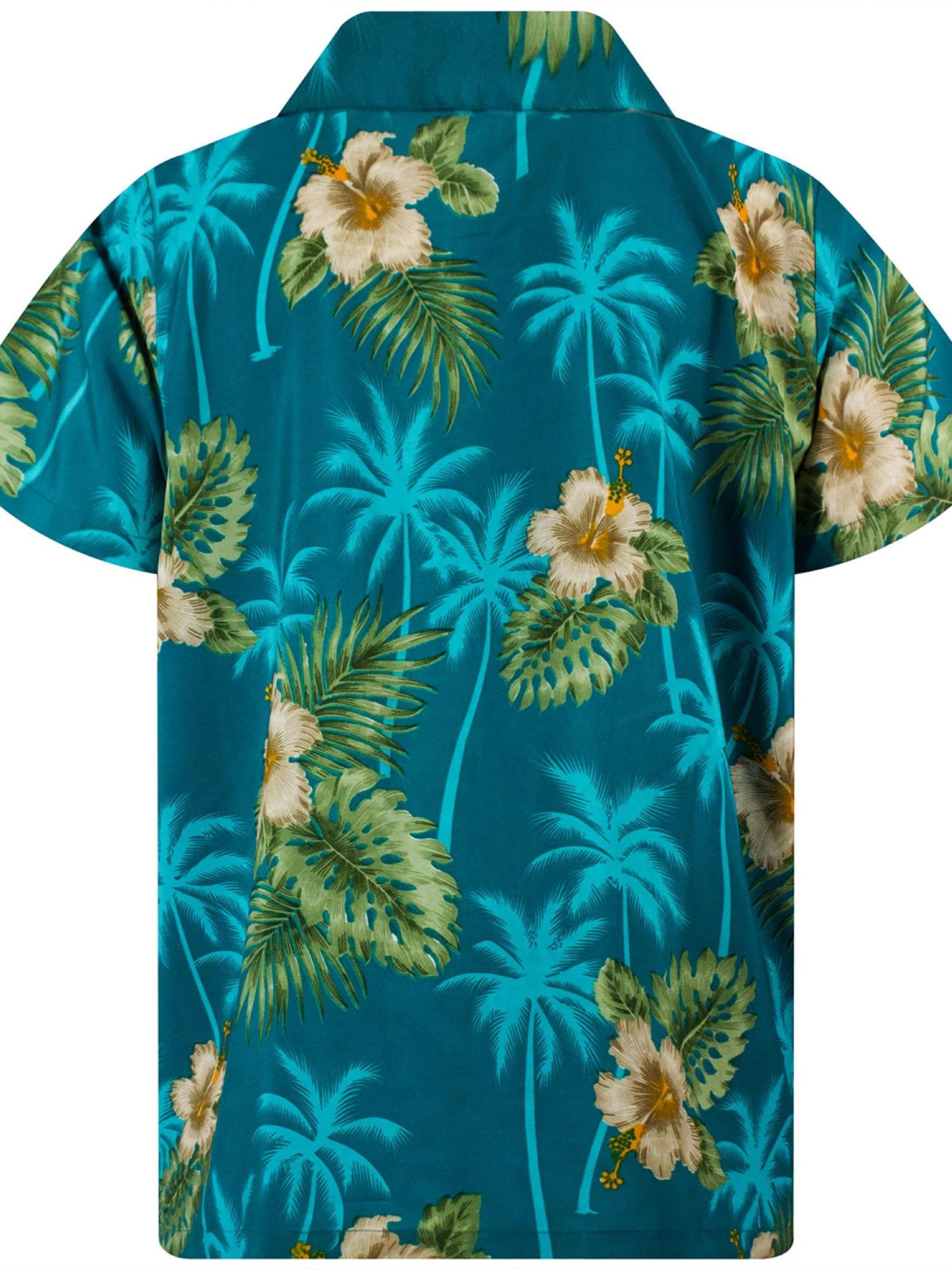 King Kameha Shirt 'Small Flower' in Green