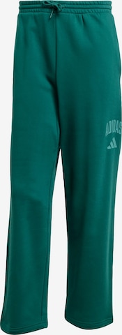 ADIDAS SPORTSWEAR Loosefit Urheiluhousut 'Collegiate' värissä vihreä: etupuoli