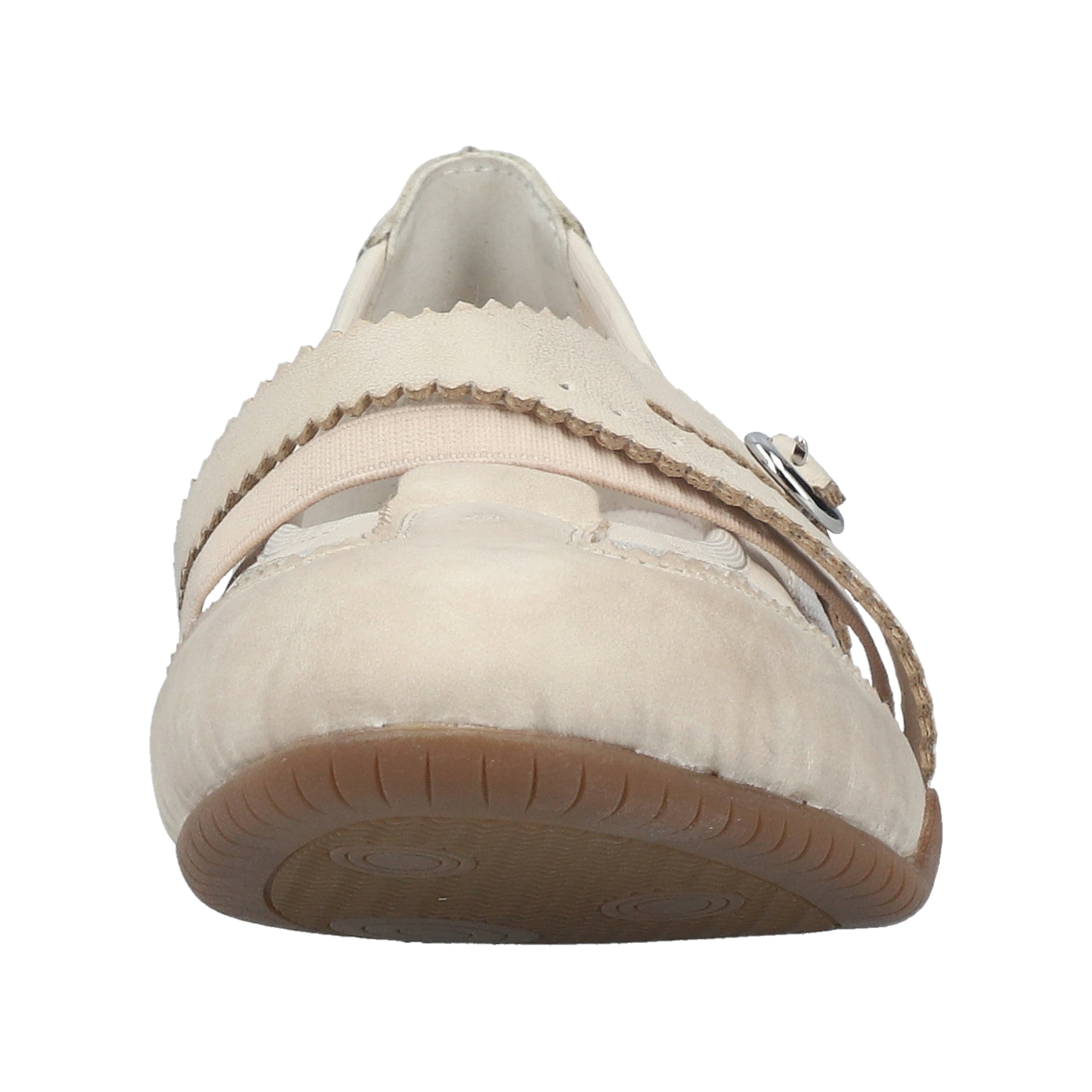 smėlio Rieker Balerinos su dirželiais