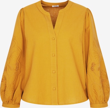 Chemisier 'Schwarze Rose' SEIDENSTICKER en jaune : devant