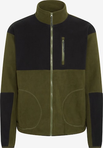 Veste en polaire ' BHBROOKS Sweatshirt zipp thru ' BLEND en vert : devant