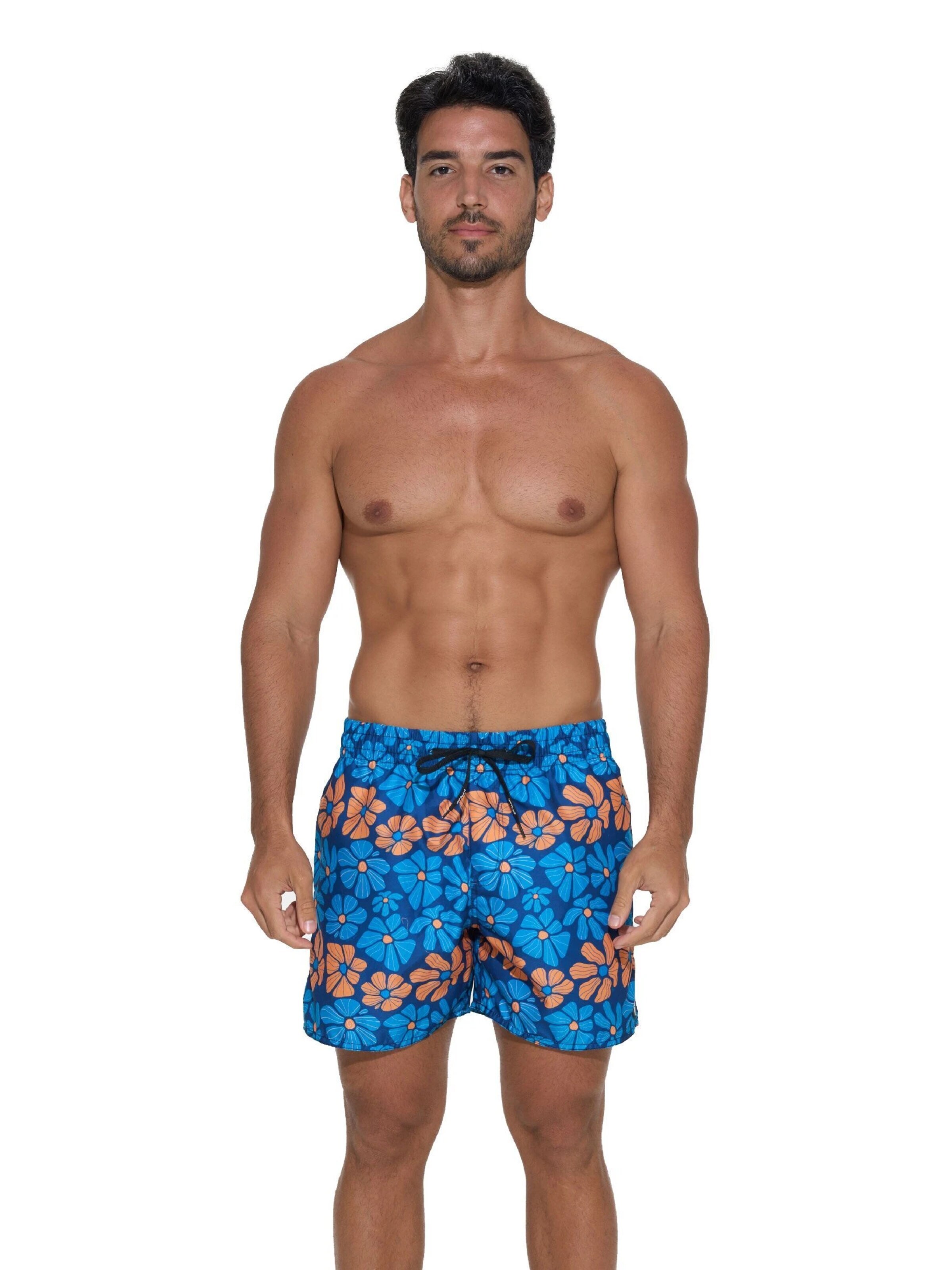69Slam - Bermudas 'BAÑADOR SAMOA CINTURA ELÁSTICA FLOWER POWER' en Mezcla de colores: frente