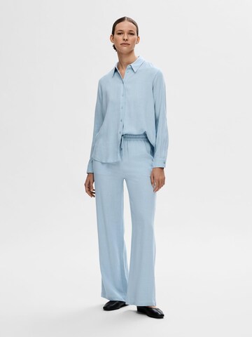 SELECTED FEMME Loose fit Trousers 'Viva-Gulia' in Blue