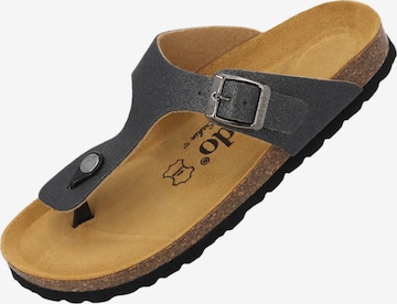 Palado by Sila Sahin Zehentrenner 'Kos Magnolia' in Schwarz: Vorderseite