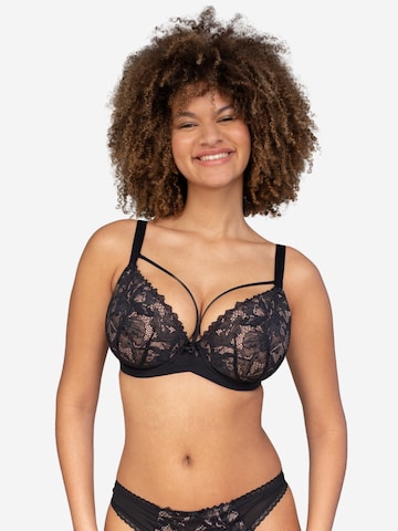SugarShape Balconette BH 'Vienna Strappy' in Zwart: voorkant